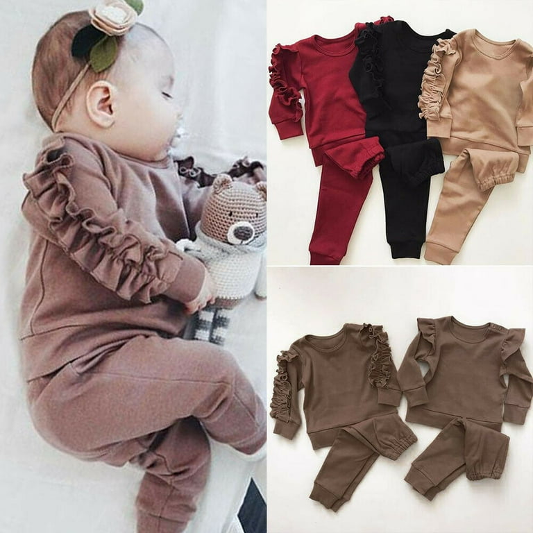Newborn Baby Boy Girl Ribbed Outfits Long Sleeve Sweatshirt Top Pants Soild Sweatsuit Fall Winter Clothes Set Newborn Baby Boy Girl Ribbed Outfits Long Sleeve Sweatshirt Top Pants Soild Sweatsuit Fall Winter Clothes Set
